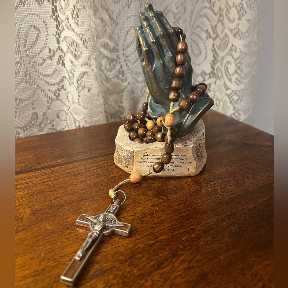 Rosary Holder, Wooden Rosary Included!